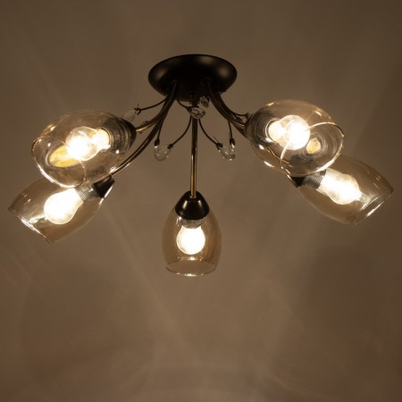 Svetogor chandelier "View" 5x60W E27 black-2