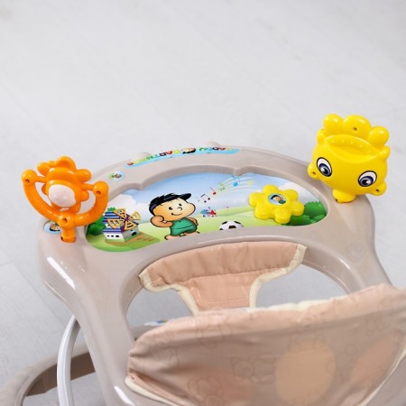 Walks "Sun", 7 wheels, muses. Toys, light beige-2