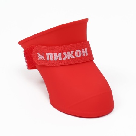 Rubber pijon boots, set 4 pcs, rr XL, red-2