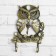 The wall -mounted Key "I am protecting the family", owl, 7 x 10 cm.