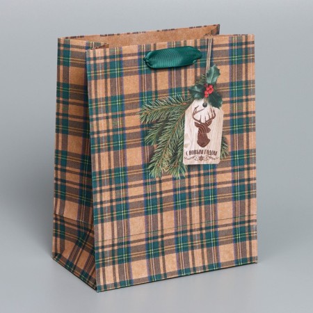Craft vertical package "For Man", MS 18 x 23 x 10 cm, New Year-1