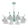 Luracia chandelier 8he27 40W green-white 88x88x37-72 cm Bayerlux