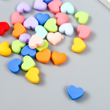 Decor for creativity plastic "Matte heart" set of 30 pcs mix 0.6x1.2x1.3 cm-2