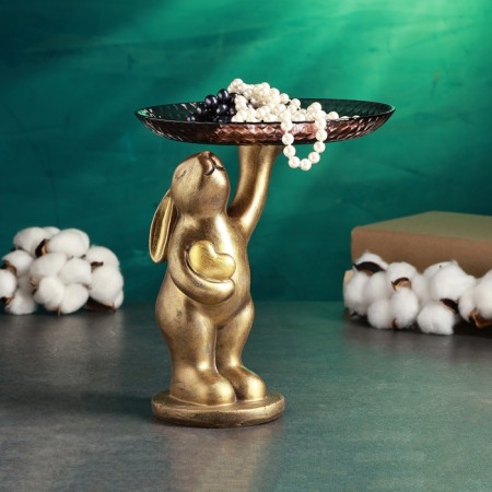 Steel stand "Rabbit", 21 × 22 cm, bronze