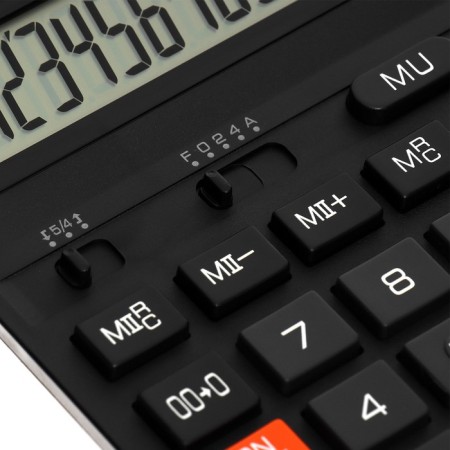 The calculator is large 14-bit, SK-114, double power, double memory, 140 x 176 x 45 mm, black-2
