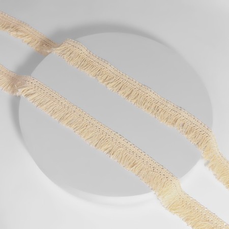 Decorative braid "Furger", 35 mm, 10 ± 1 m, beige color