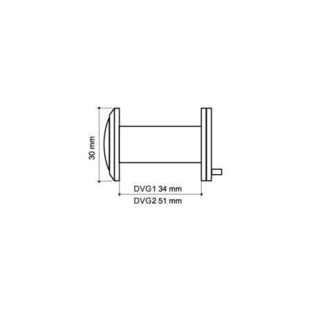 Door eye, glass optics DVG2, 16/55x85 CP, chromium color-1