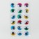 Eyes with glue -based cilia, set of 18 pcs., Size: 2 cm