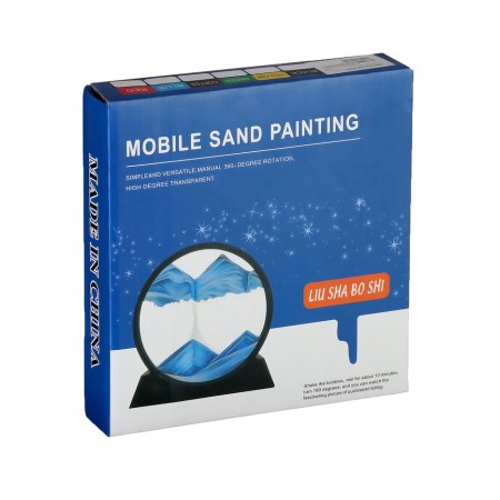 Sanding clock-picture, 18 x 19 cm, anti-stress, black sand-3