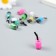 Decor for creativity Glass, plastic "Jars with a smoothie with a loop" mix 1x1x2.4 cm