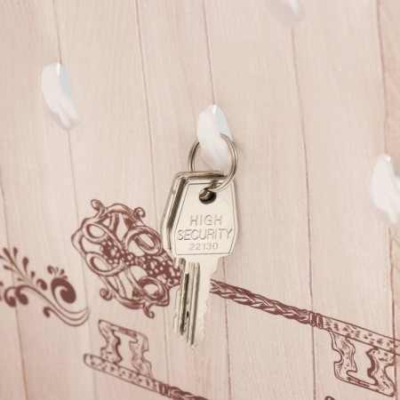Key of the closed "Rule of the House" 26.5x31.5 cm white-3
