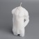 Figure candle "Male silhouette" in a apron with a heart, 5.5x3.5x10.5 cm, white