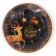 New Year's Papa plate “Happy New Year”, Golden Deer, 18 cm, disposable