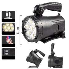 Flight battery flashlight, 4000 mAh, 25 W, 1500 lm, LED, USB, IP45