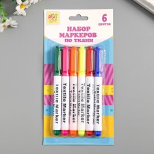 Permanent markers in fabric (set of 6 pcs) 