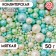 Confectionery sprinkling "Delicate shine": azure, mint, snow -white, 50 g