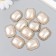 Decor for creativity plastic "Pearl rectangle" set of 10 pcs 2.3x2.8 cm