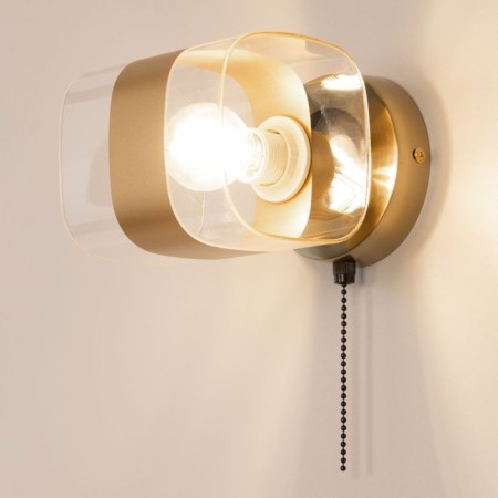 Sconces Citilux "Virta" CL140311, 12x12 cm, 1x60W, E14, brown color-9