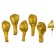 Set of candle in a cake + 5 balls, number 4, gold