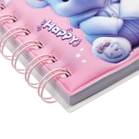 Notebook Gift Book on the crest 80l, line, color block, PVC cover 3D Bear (10x10.5cm) 10539-3