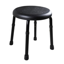 A stool for a bathroom with an adjustable height, 52.5x50.5x50.5 cm, black