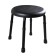 A stool for a bathroom with an adjustable height, 52.5x50.5x50.5 cm, black