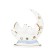 Souvenir ceramics "White pigeons with a month" with gold, rhinestones 12 cm