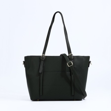 Zipper bag with zipper, green color