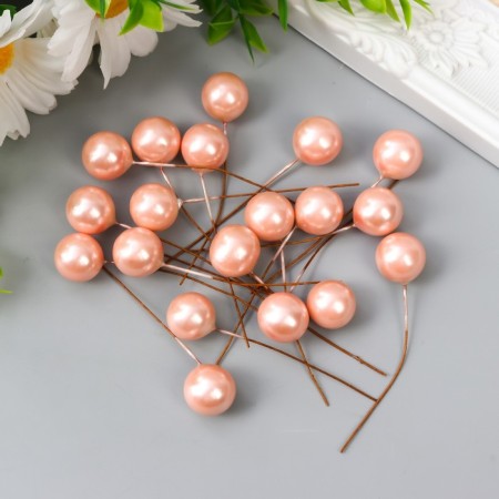 Decor for creativity "Ball lavender pink pearl" d = 1.5 cm set 20 pcs 6x1.5x1.5 cm-2