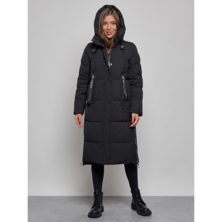Coat insulated winter female, size 48, black color