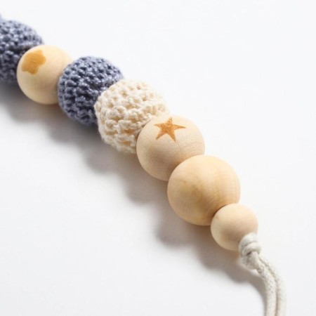 Holder for the nipple - dummies "Star", wooden-4