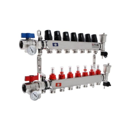 Collector Group TIM KAS5007, 1 "X 3/4", 7 outputs, with consumables, stainless steel