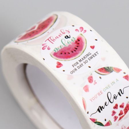 Stick Paper "Watermelon Romance" d = 2.5 cm 500 pcs in a roll 3x6.5x6.5 cm-2