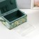 Casket for needlework "Green Flower Polyanka" 24x16x11 cm