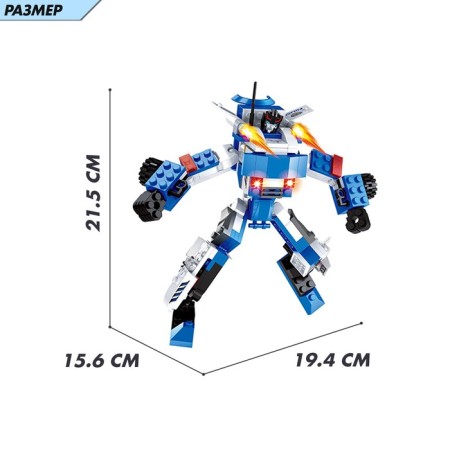 Designer "Robot transformer", 2 assembly options, 180 parts-1
