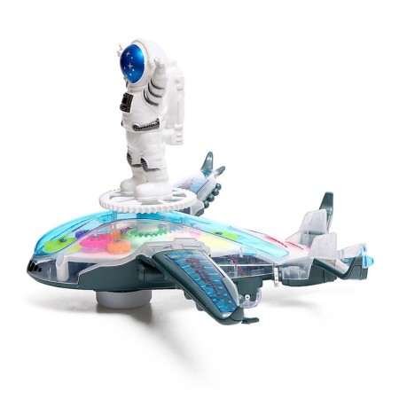The gear aircraft, light and sound, works from batteries-3