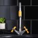 Kitchen mixer RMS SL92YW-279F, two-wound, high spout, chrome/yellow