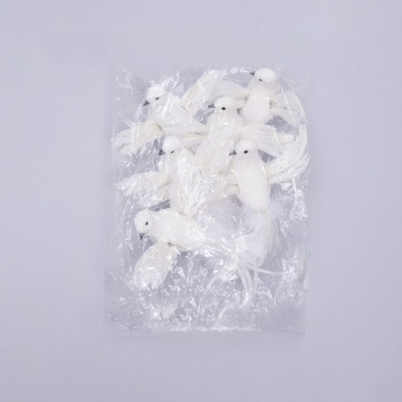 Decor at the clothespin "Bird", white, 18 x 6.5 x 12 cm-4