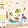 Interior plastic sticker "dinosaurics" 60x90 cm