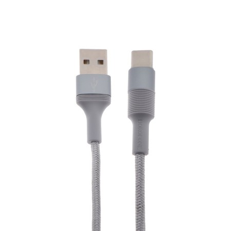 Cable Borofone BX21, Type -C - USB, 3 A, 1 m, fabric braid, gray-2