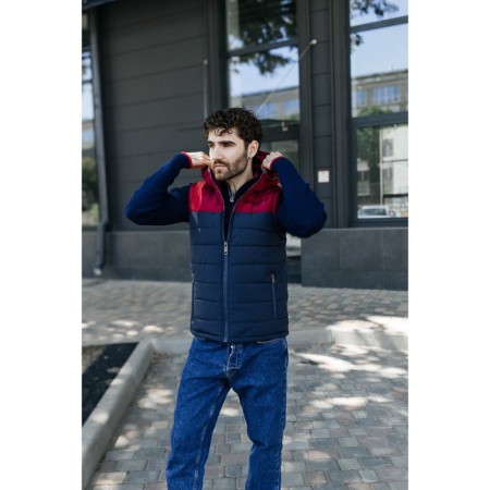 Male ise vest, size 50, blue, burgundy color-8