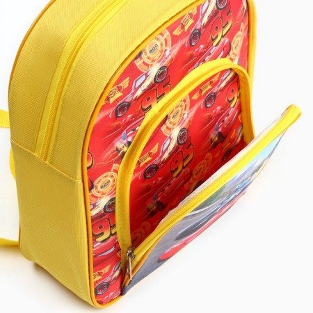 Backpack of a textile ditch with a pocket 25*24*9cm, wheelbarrows-1