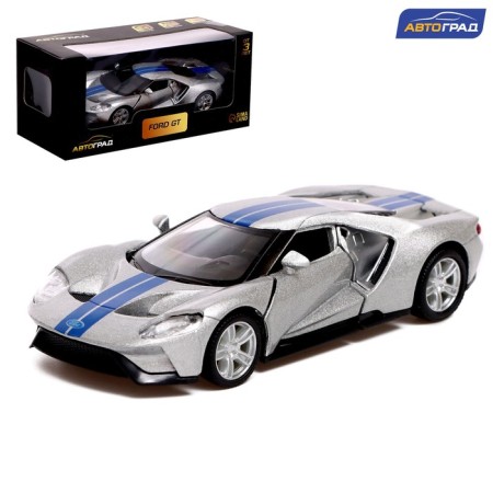 Metal Metallic Ford GT, 1:32, inertia, doors open, color gray.