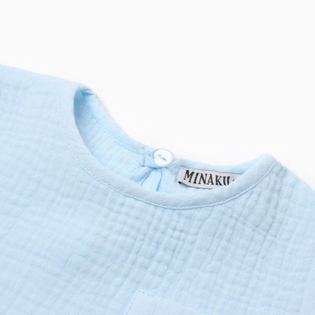 Kit for children (T-shirt and shorts) minku, blue color, height 80-86-6