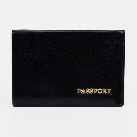 Cover for passport, black color-1