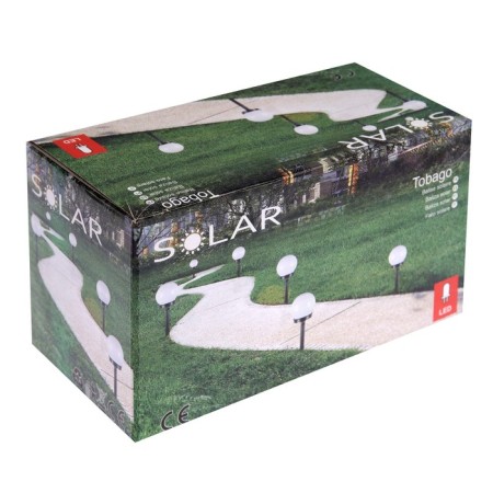 Garden lamp on the sunny battery "Small ball", 10 × 32 × 10 cm, 1 LED, glow white glow-9