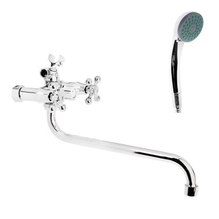 ACCOONA bathtub mixer A87176, double -leaf, chrome
