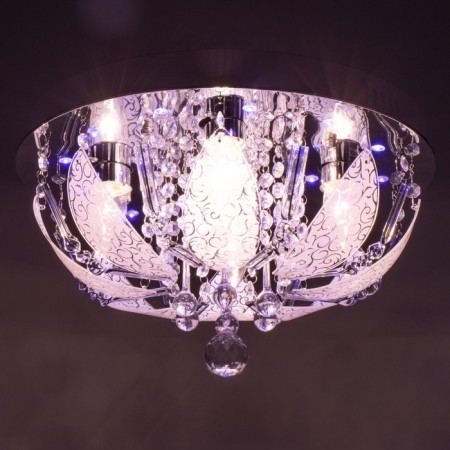 Svetogor chandelier "Grodno" 4x60W E27 LED lighting chrome 40x40cm-3