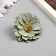 Budon on the leg for decoration "Multilayer chamomile Green" 6x6 cm
