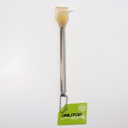 Massager - Chesalka, with a sliding handle, with a suspension, 20/42 cm, yellow color-6
